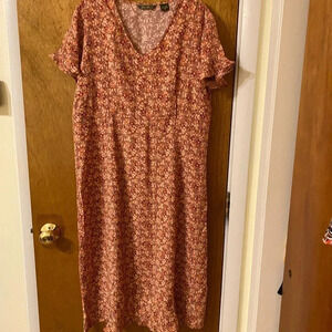 Eddie Bauer Red Floral Maxi Dress